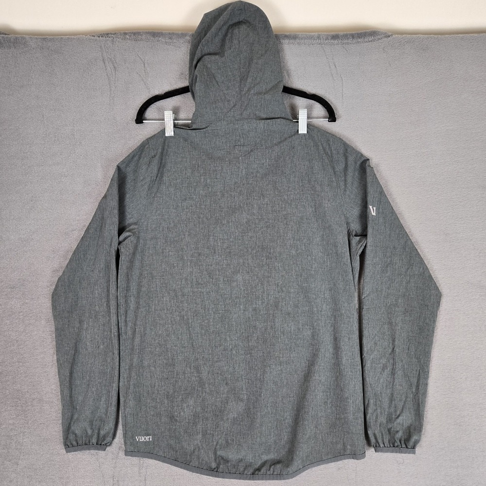 Vuori Outdoor Trainer Jacket Mens Small Gray Running Shell Hoody Hoodie Full Zip - Picture 2 of 9